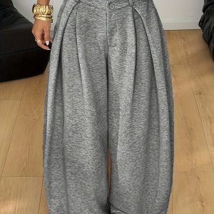 Niannian Direction, Autumn-Winter Women's Casual Hippie Street Loose French-Style Wide-Leg Pants